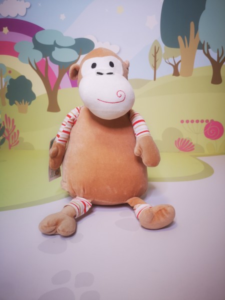 Мягкая игрушка обезьянка пастель